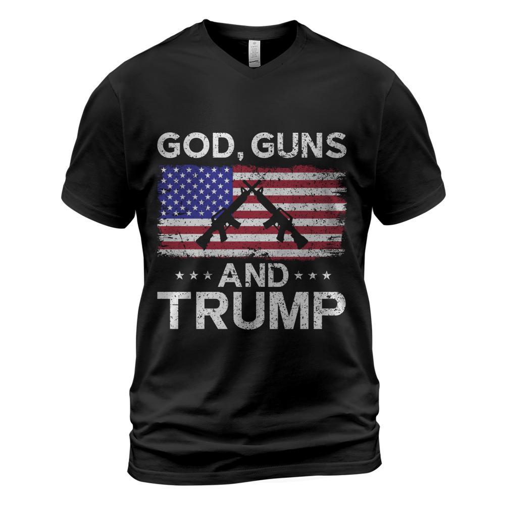 2024 President Donald Trump Tee God Guns And Trump Long Sleeve T-Shirt