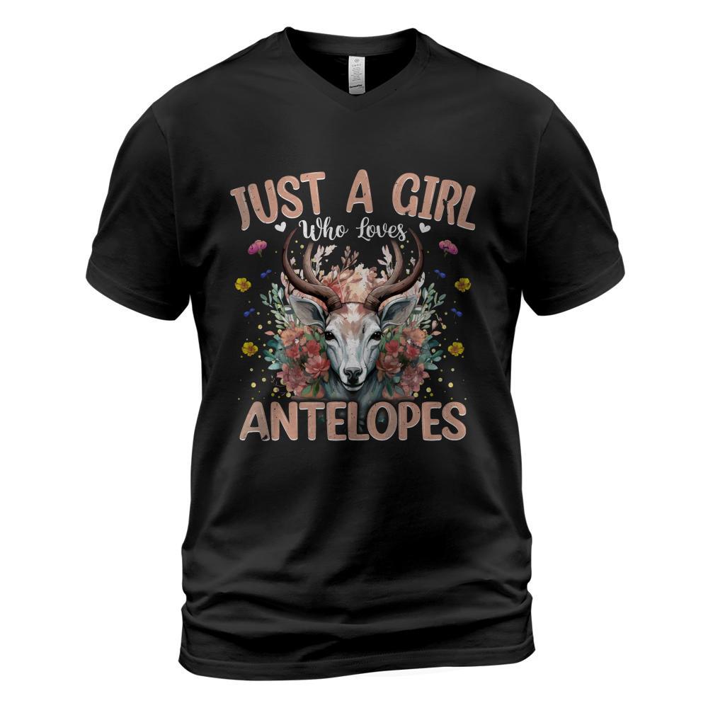 Aesthetic Floral Just A Girl Who Loves Antelopes Long Sleeve T-Shirt