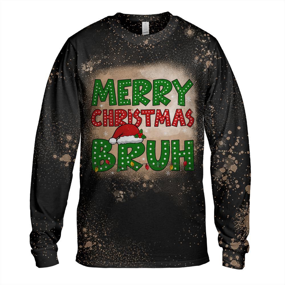 Bruh Meme Funny Saying Bro Greeting Teens Boys Men Christmas T-Shirt