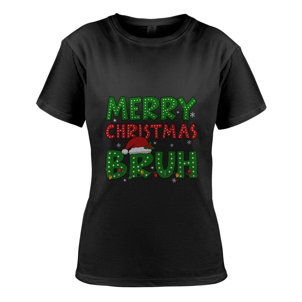 Bruh Meme Funny Saying Bro Greeting Teens Boys Men Christmas T-Shirt