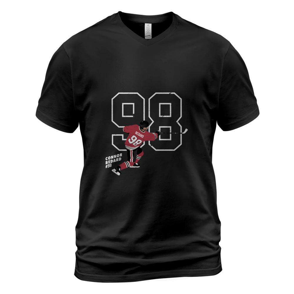 Connor Bedard Blackhawks 98 Signature Art Classic T-Shirt