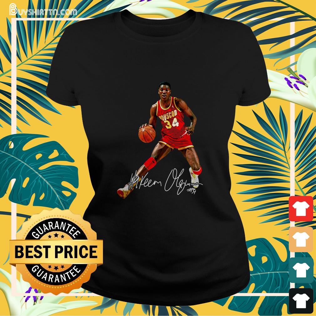 Hakeem Olajuwon Basketball Signature Vintage Retro 80s 90s Rap Style Perfect Gift For Basketball Lov T-shirt