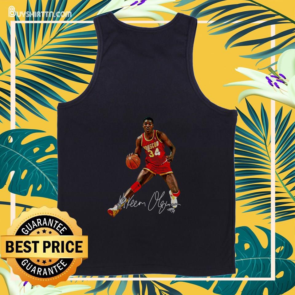 Hakeem Olajuwon Basketball Signature Vintage Retro 80s 90s Rap Style Perfect Gift For Basketball Lov T-shirt