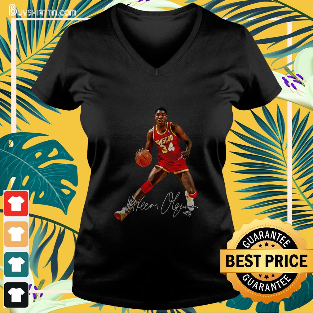 Hakeem Olajuwon Basketball Signature Vintage Retro 80s 90s Rap Style Perfect Gift For Basketball Lov T-shirt