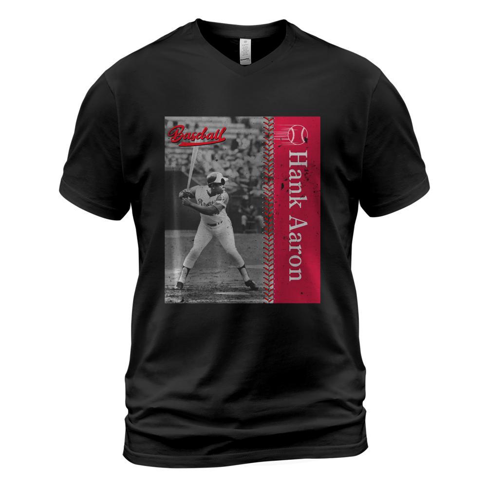 Hank Aaron_Baseball_001_Back Printed Long Sleeve T-Shirt