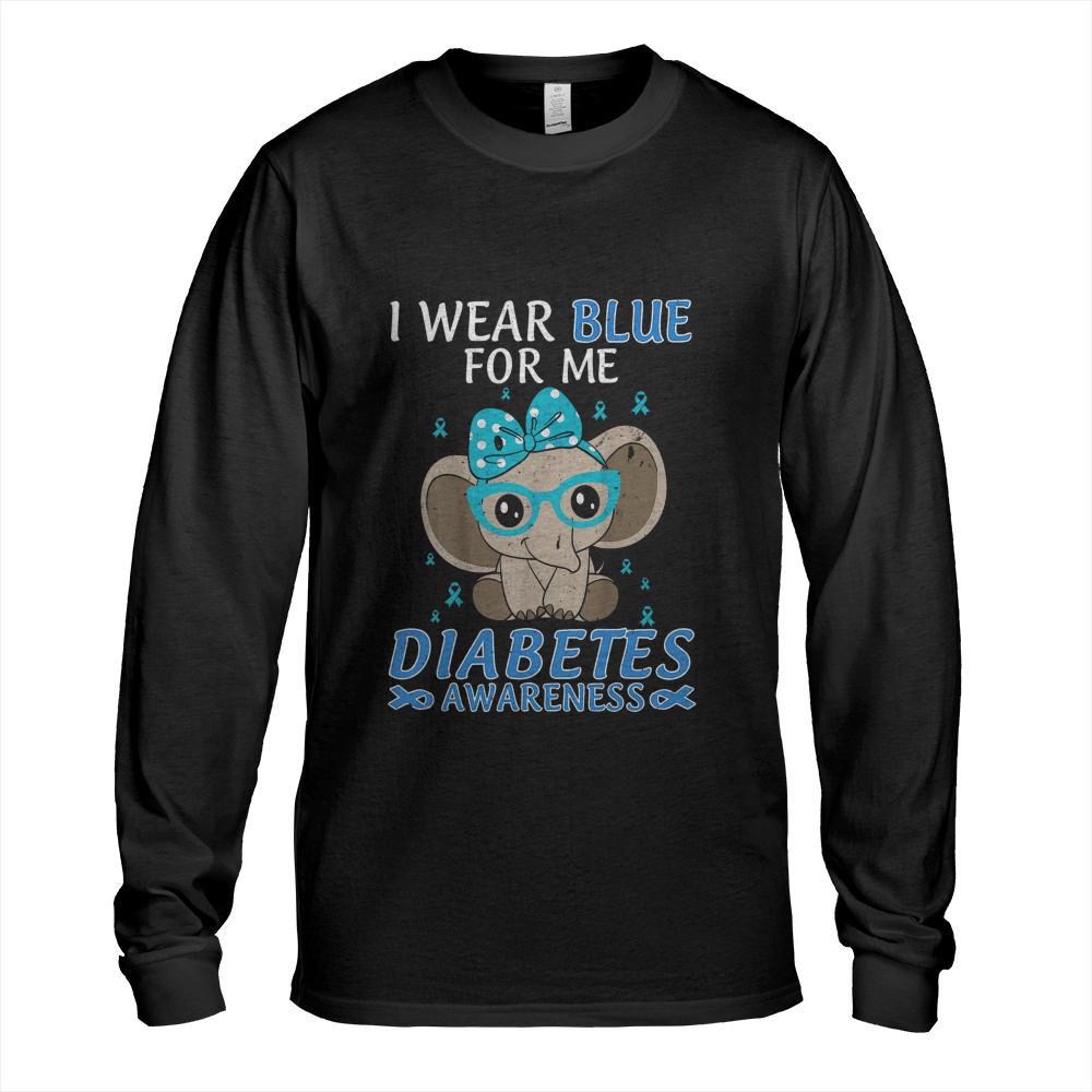 In November We Wear Blue Elephant Diabetes Awareness 2024 T-Shirt