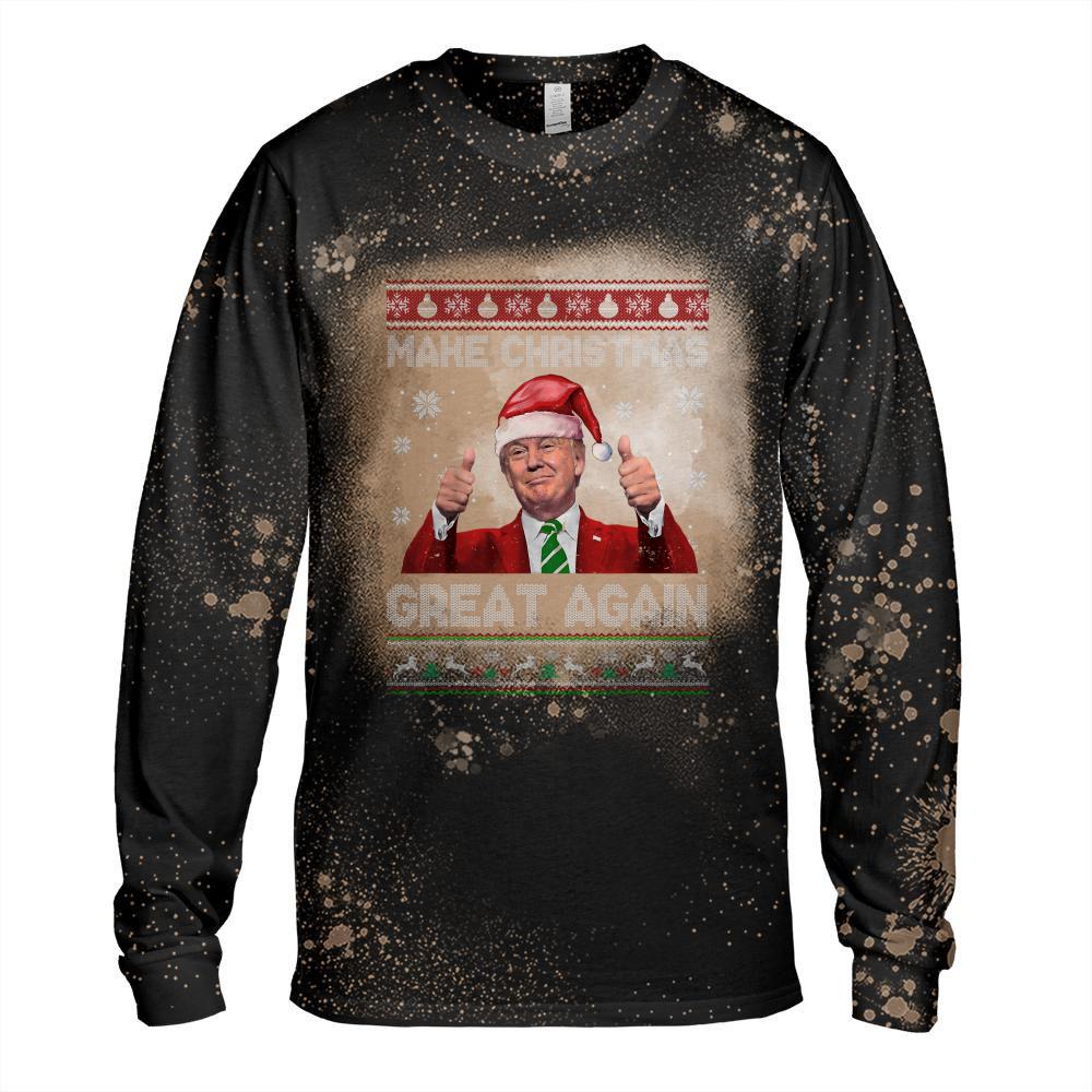 Make Christmas Great Again Xmas Funny Trump Pajamas Ugly T-Shirt