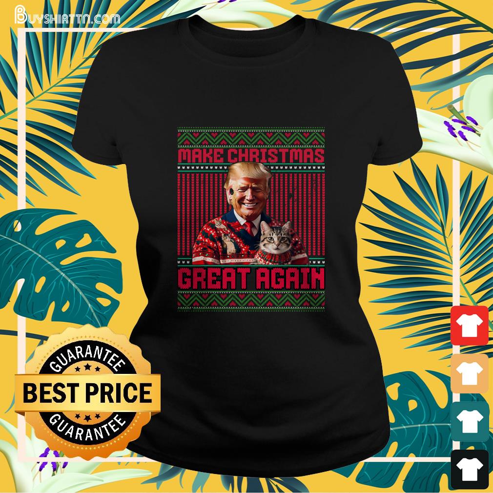 Make Christmas Great Again Xmas Funny Trump Pajamas Ugly T-Shirt