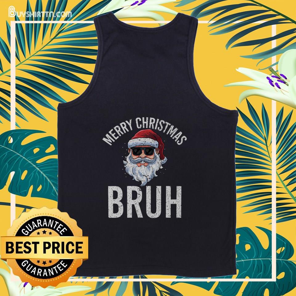 Merry Christmas Bruh Meme Funny Saying for Brother Boys Men T-Shirt