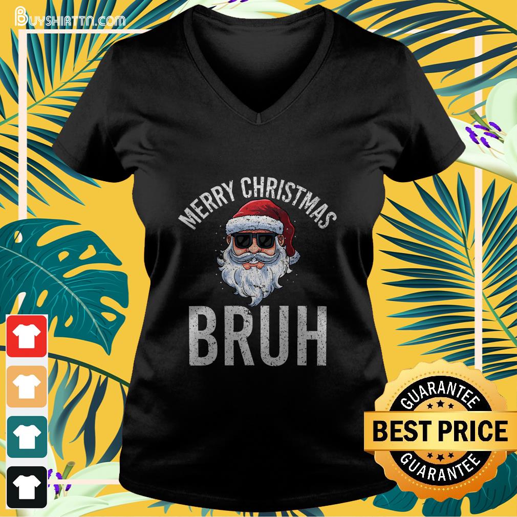 Merry Christmas Bruh Meme Funny Saying for Brother Boys Men T-Shirt