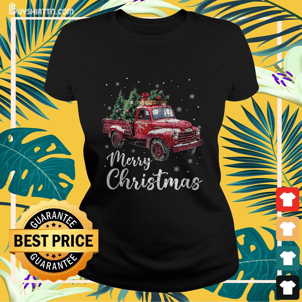 Merry Christmas Red Truck Family Matching Christmas Pajama T-Shirt