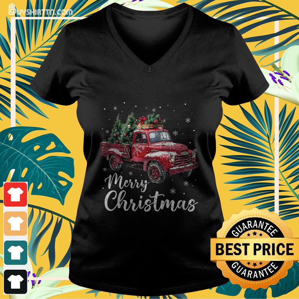 Merry Christmas Red Truck Family Matching Christmas Pajama T-Shirt