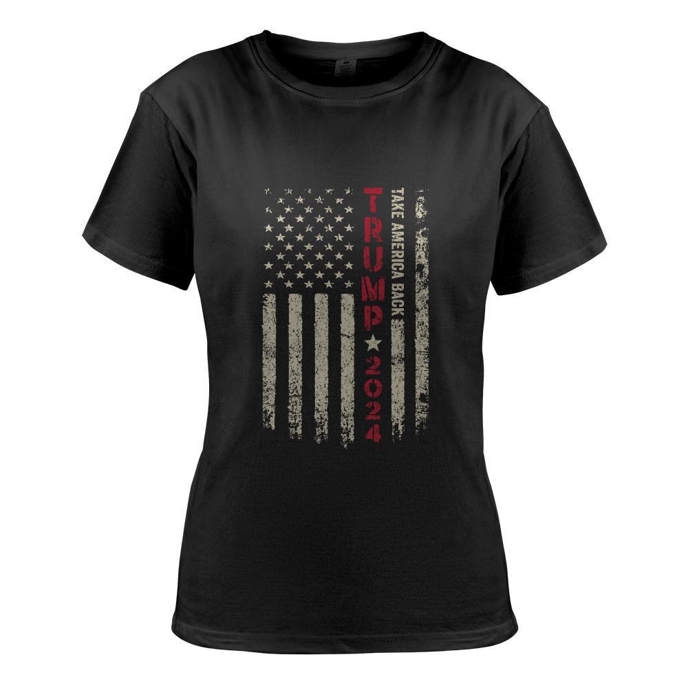 Trump 2024 President 45 and 47 American Flag Trump 2024 Long Sleeve T-Shirt