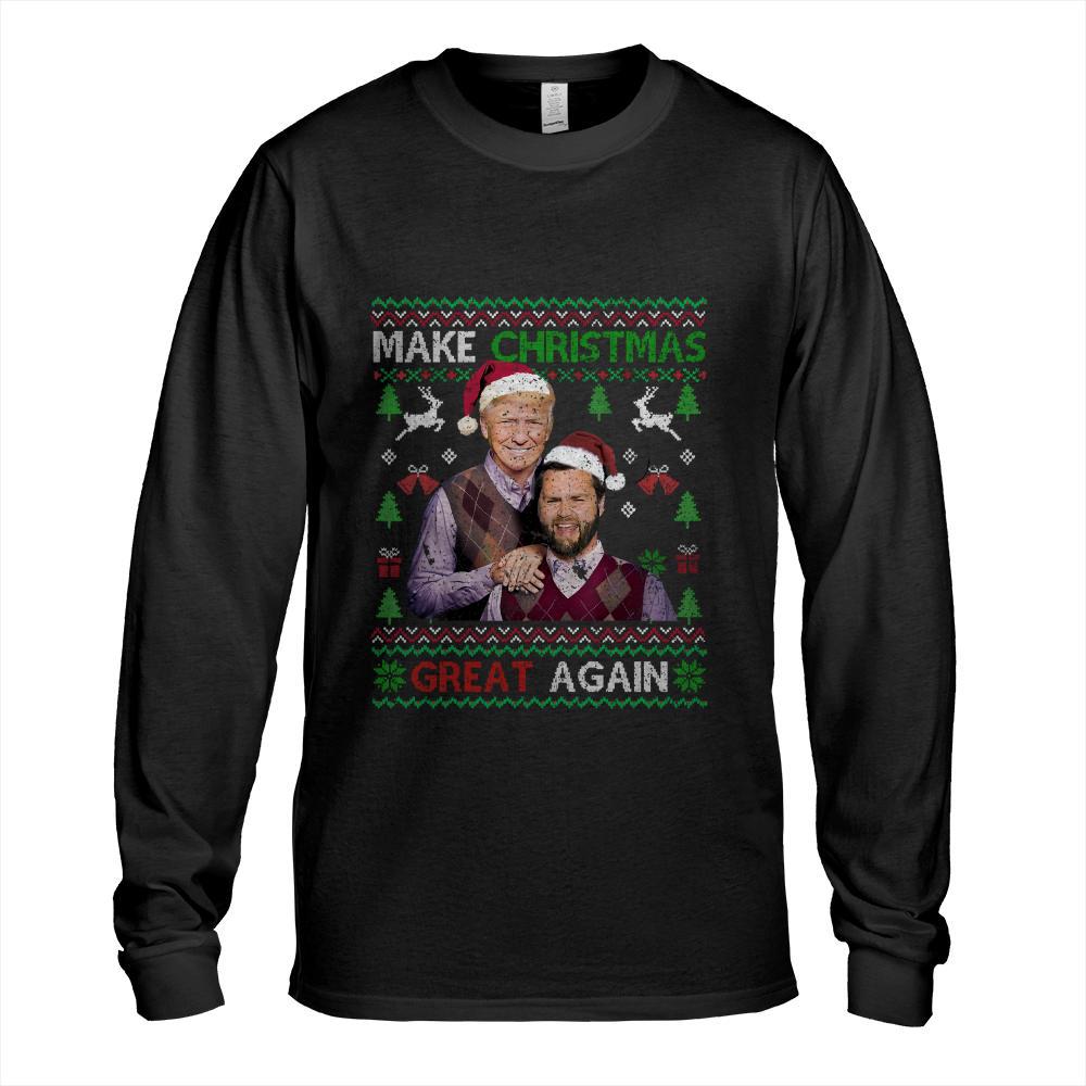 Trump Vance Brothers Funny Make Christmas Great Again Long Sleeve T-Shirt