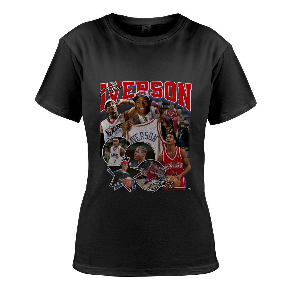 Allen Iverson The Answer Basketball Legend Signature Vintage Retro 80s 90s Bootleg Rap Style Classic T-Shirt