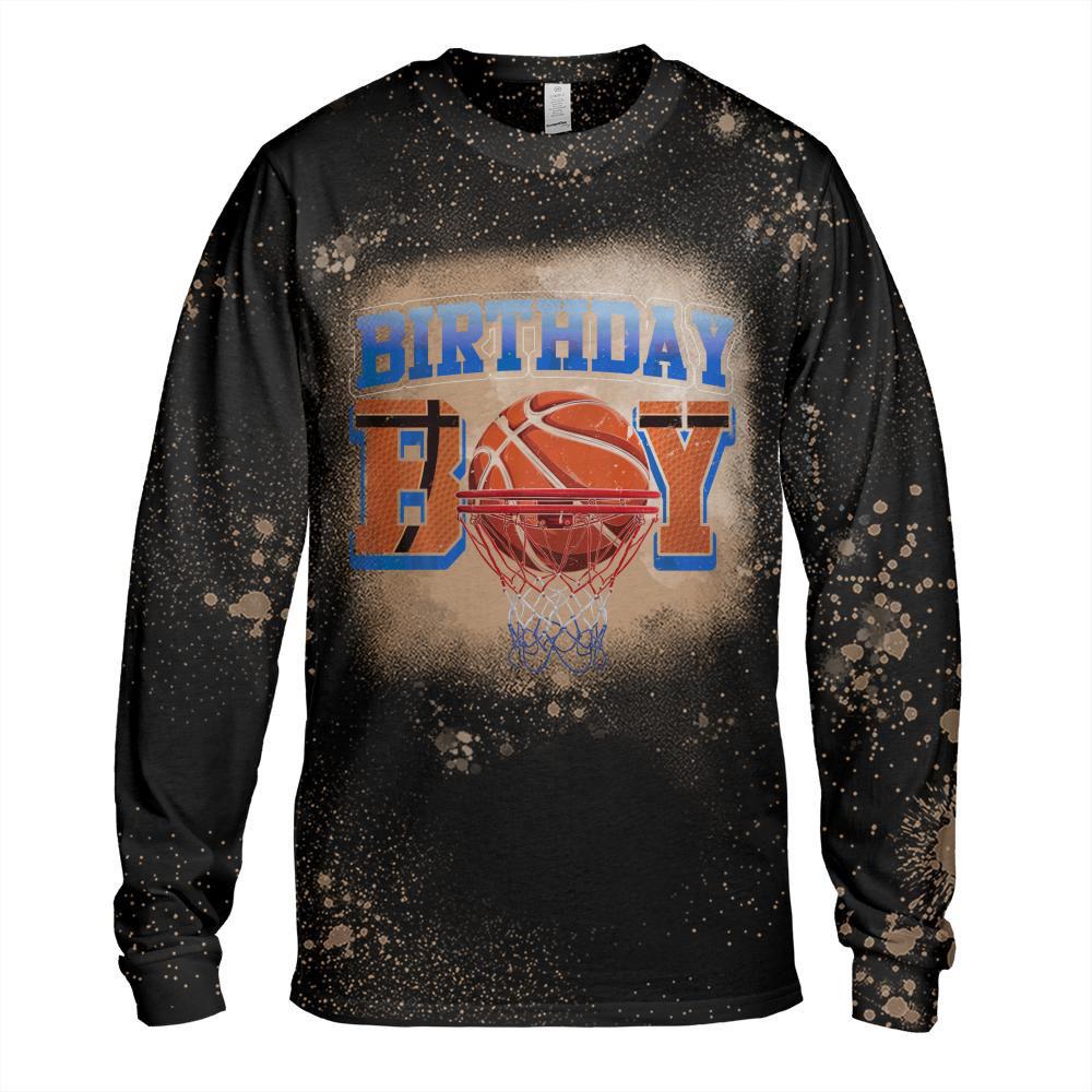 Basketball Bball Birthday Boy Family Matching Birthday Boy Long Sleeve T-Shirt