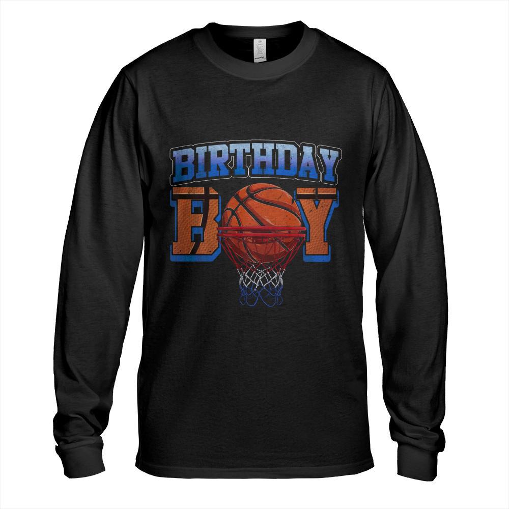 Basketball Bball Birthday Boy Family Matching Birthday Boy Long Sleeve T-Shirt