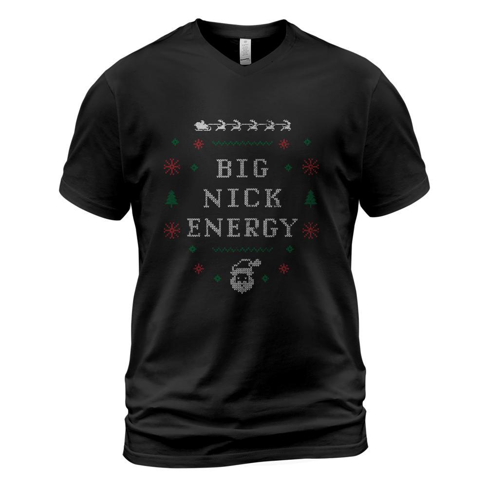 Big Nick Energy Funny Xmas Christmas Holiday Men Women T-Shirt