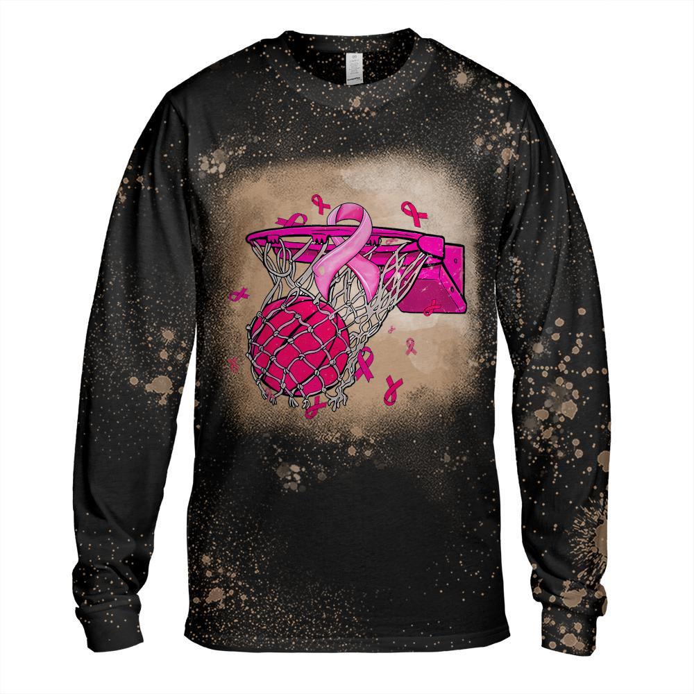 Breast Cancer Awareness Basketball Pink Ribbon Sport Lover T-Shirt