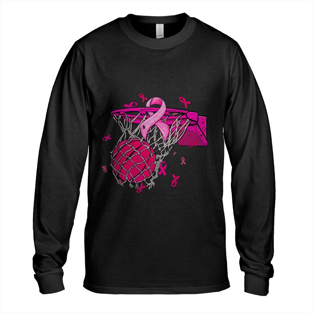 Breast Cancer Awareness Basketball Pink Ribbon Sport Lover T-Shirt