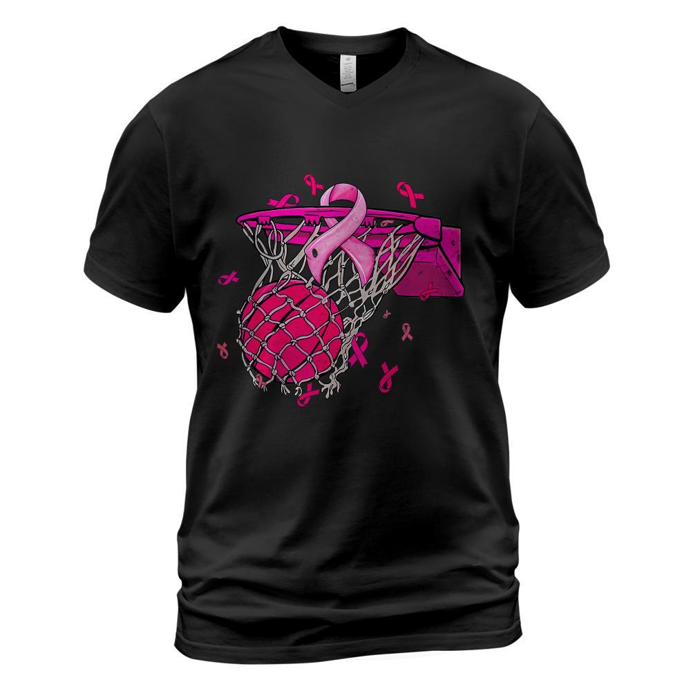 Breast Cancer Awareness Basketball Pink Ribbon Sport Lover T-Shirt