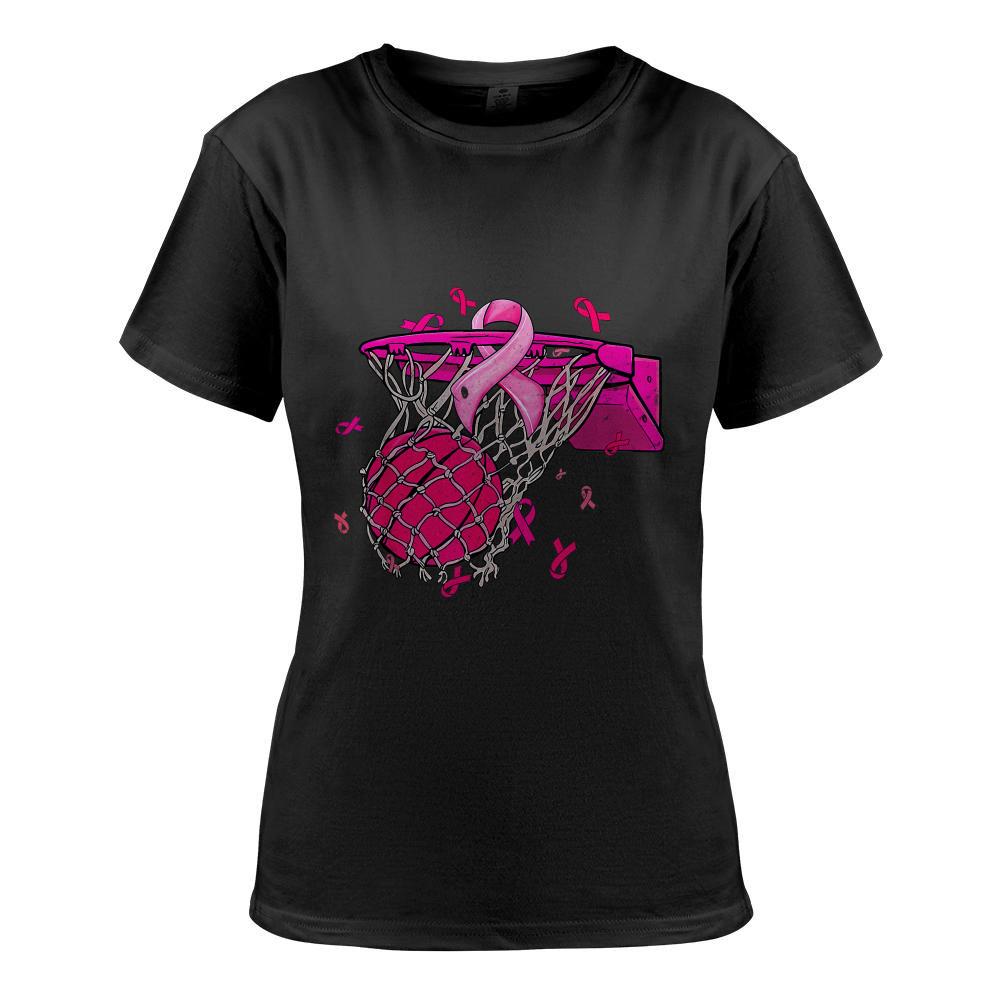 Breast Cancer Awareness Basketball Pink Ribbon Sport Lover T-Shirt