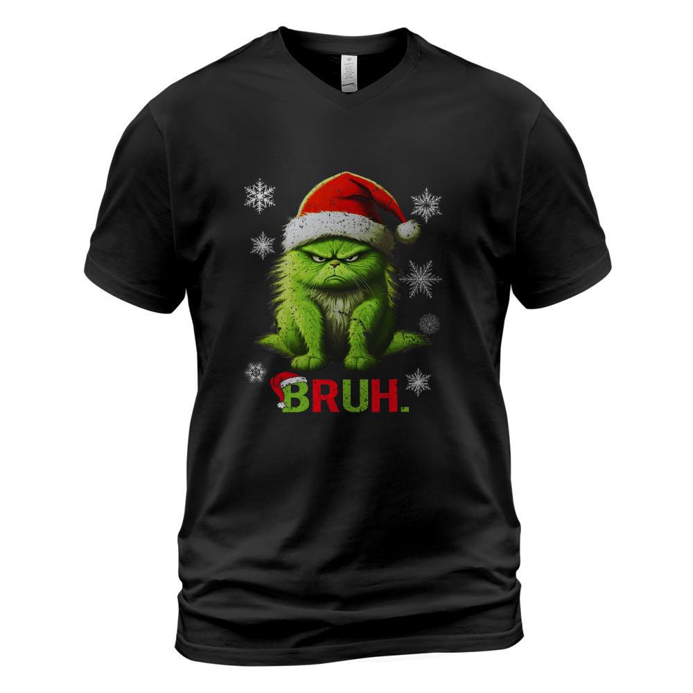 Cat Bruh Christmas Shirt for Teen Boys Funny Christmas Bruh T-Shirt