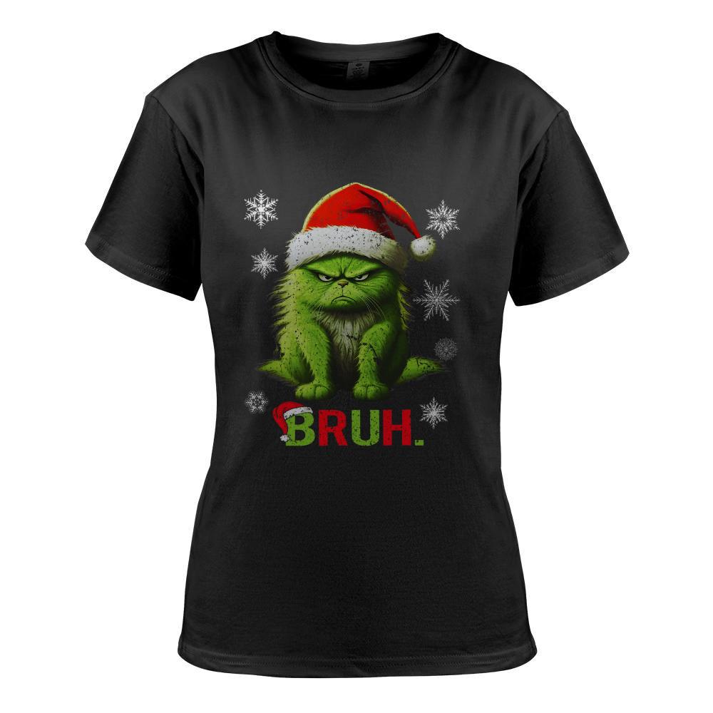 Cat Bruh Christmas Shirt for Teen Boys Funny Christmas Bruh T-Shirt