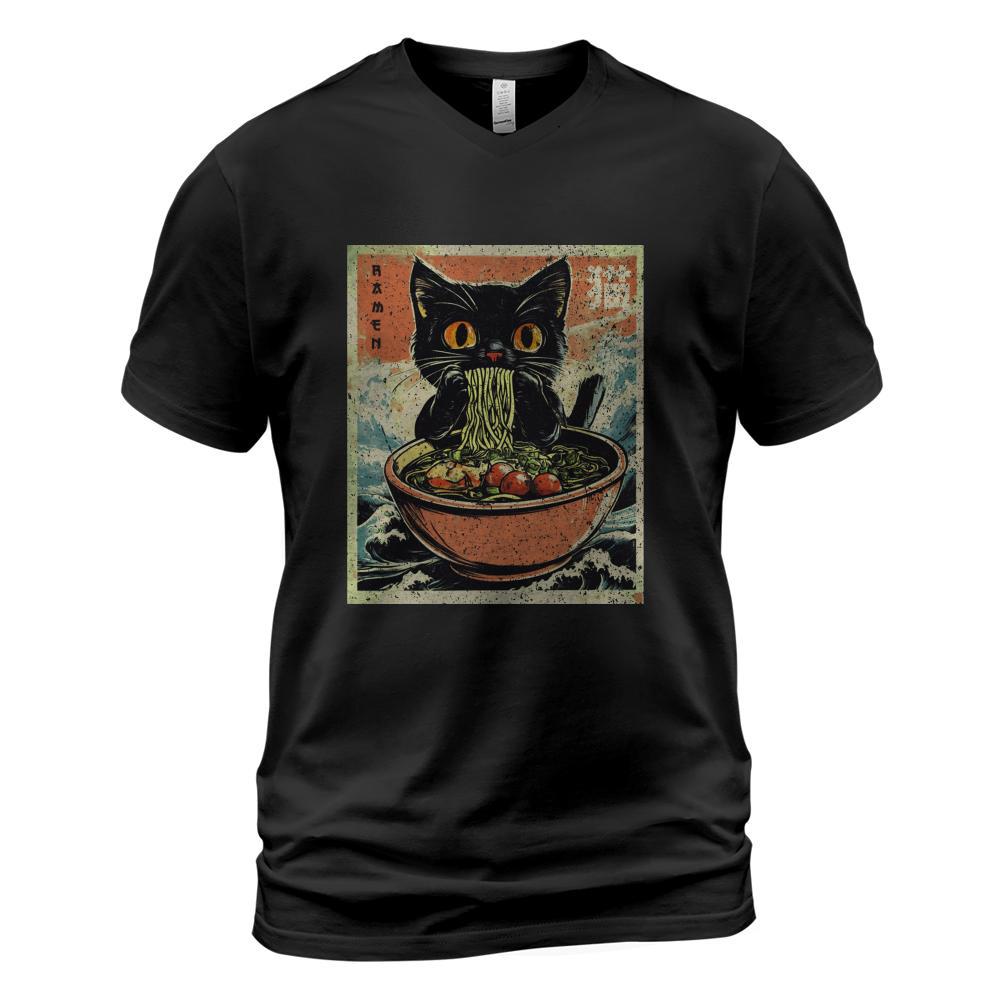 Cat Ramen Japanese Funny Kawaii Cat Graphic Mens Gifts Anime Pullover Hoodie