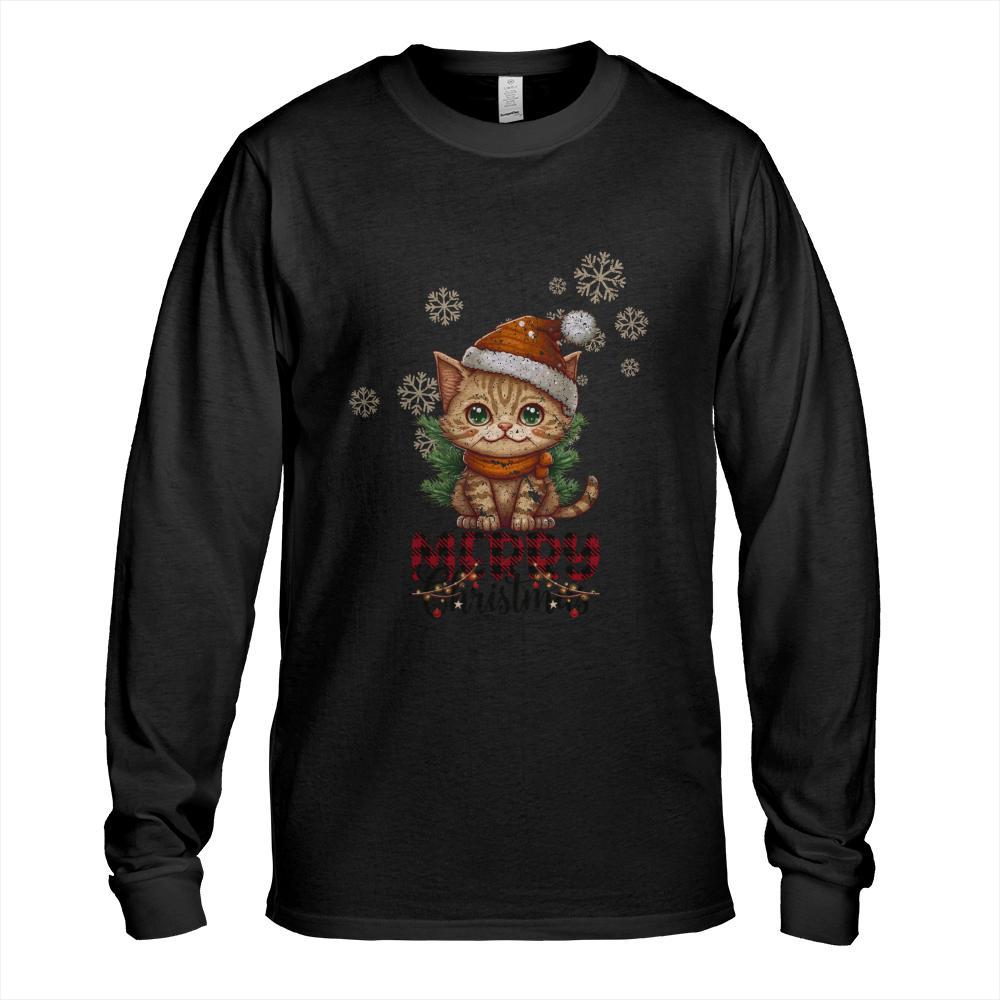 Festive Holiday Kitty Cat Christmas Classic T-Shirt