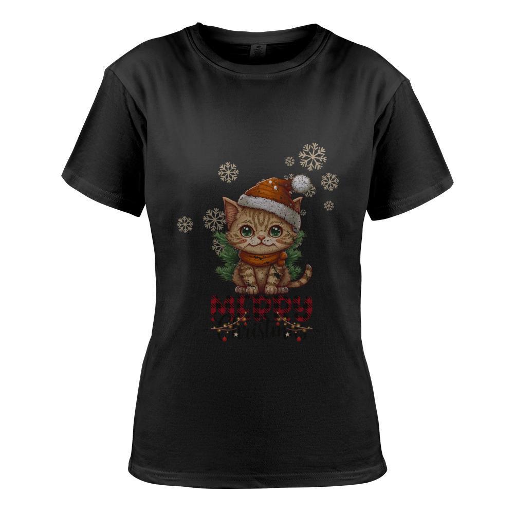 Festive Holiday Kitty Cat Christmas Classic T-Shirt