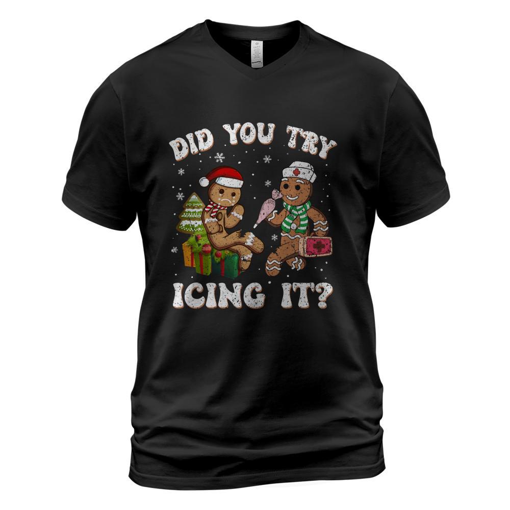 Funny Christmas Nurse Did You Try Icing It Gingerbread Man Sweatshirt