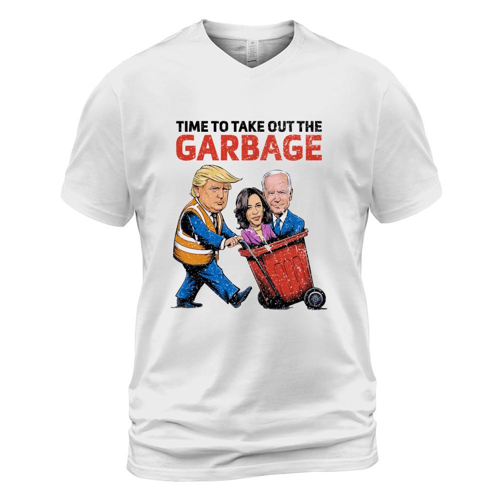 Funny Garbage For Trump 2024 - Time To Take Out The Garbage Long Sleeve T-Shirt