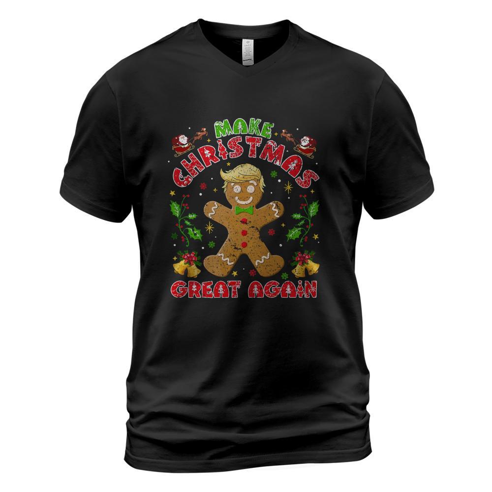 Funny Trump Gingerbread Man Make Christmas Great Again 2024 T-Shirt