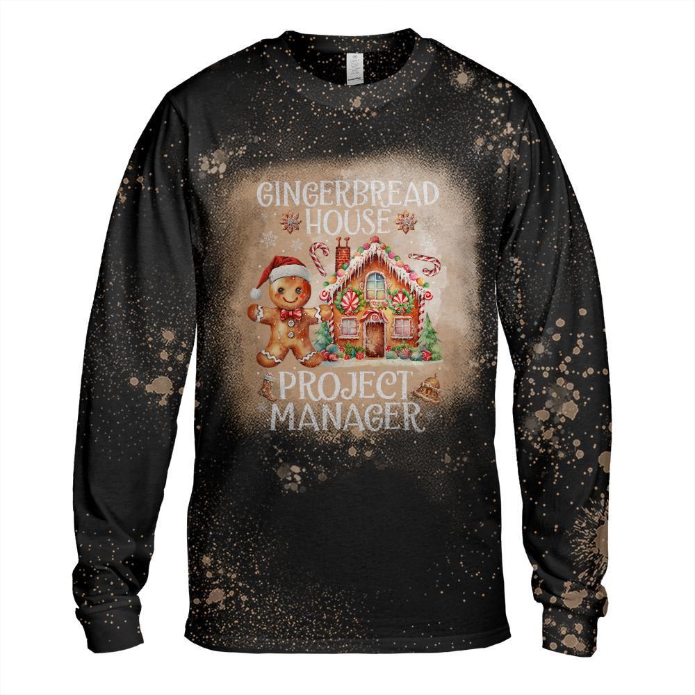 Gingerbread House Project Manager Cookie Baking Christmas T-Shirt