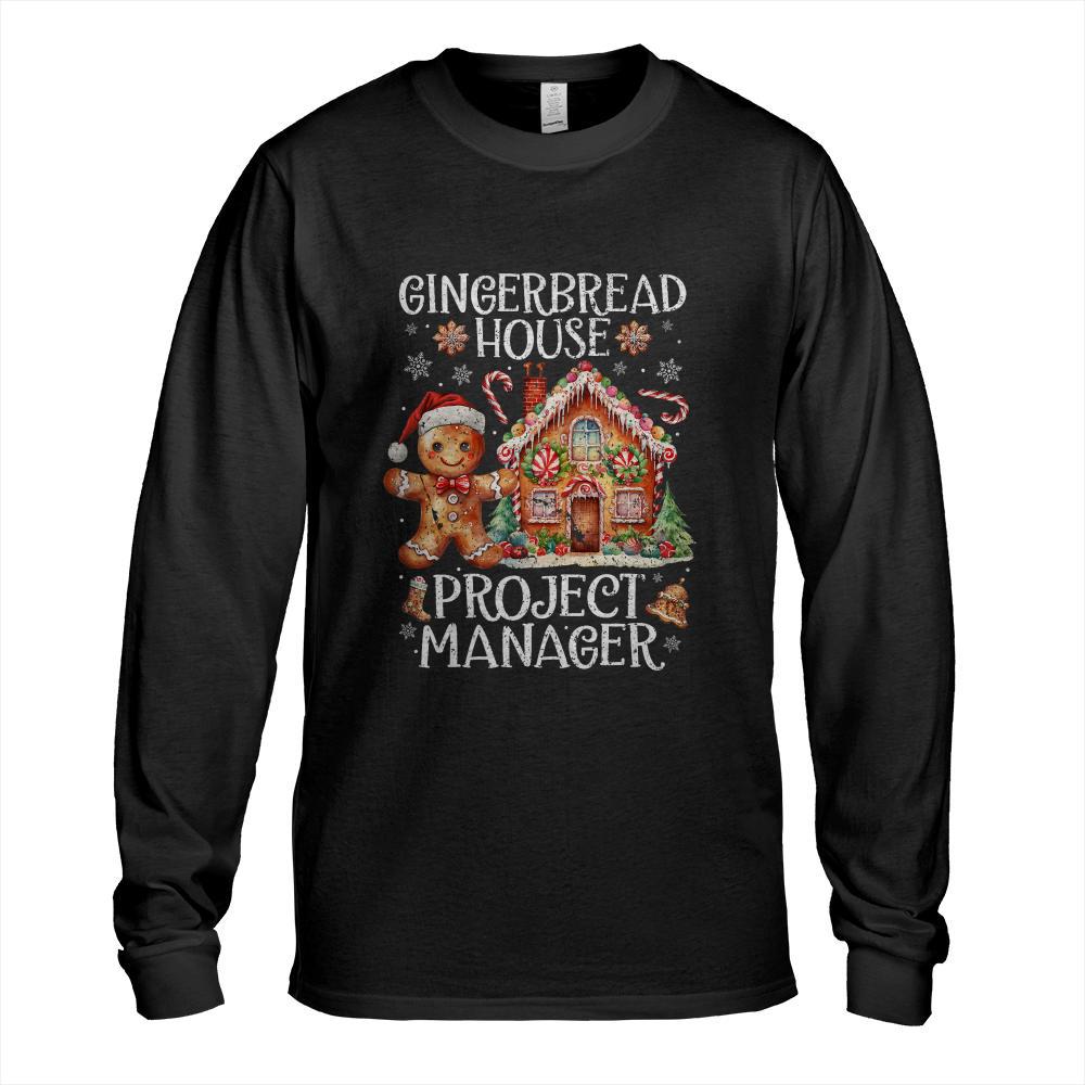 Gingerbread House Project Manager Cookie Baking Christmas T-Shirt