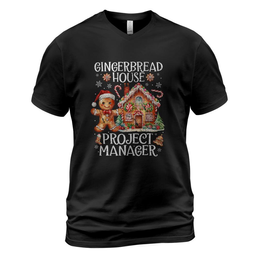 Gingerbread House Project Manager Cookie Baking Christmas T-Shirt