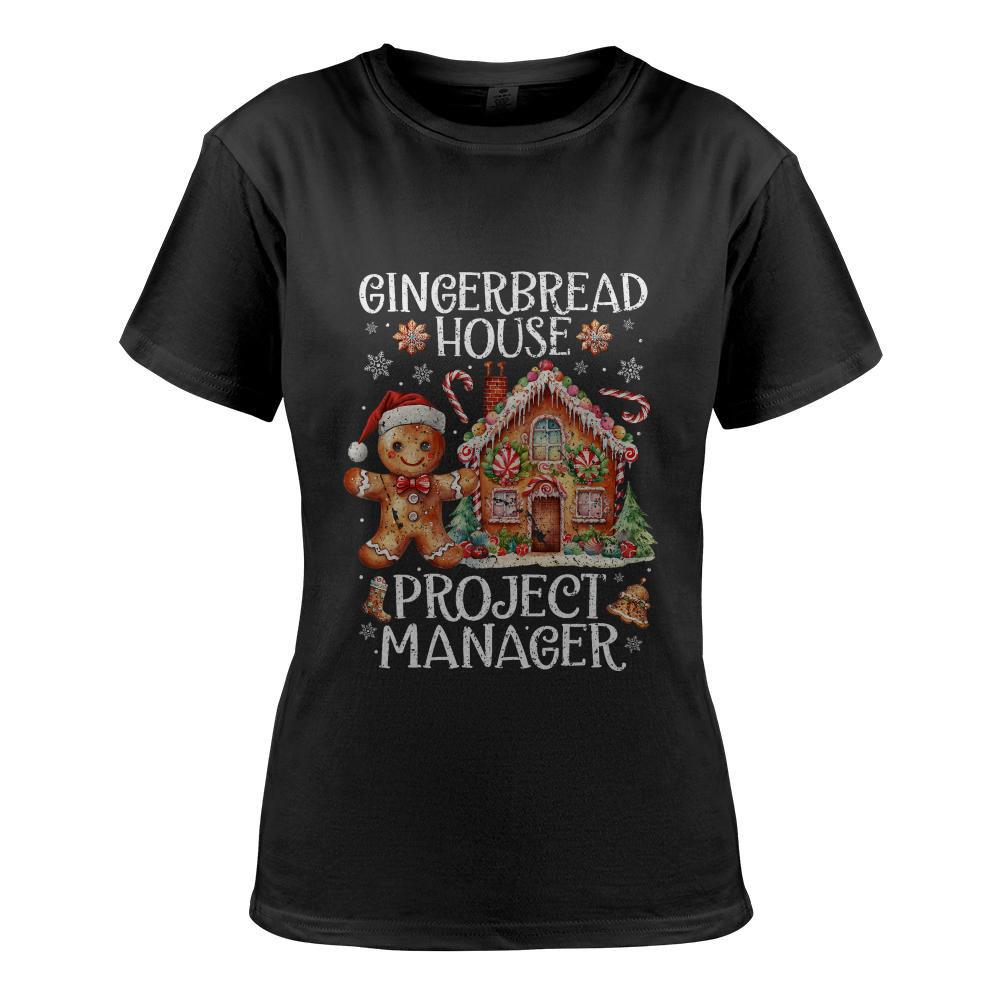 Gingerbread House Project Manager Cookie Baking Christmas T-Shirt