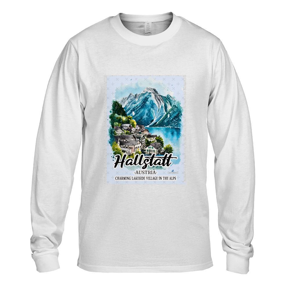 Hallstatt (Austria) - Charming lakeside village in the Alps V2 Tri-blend T-Shirt