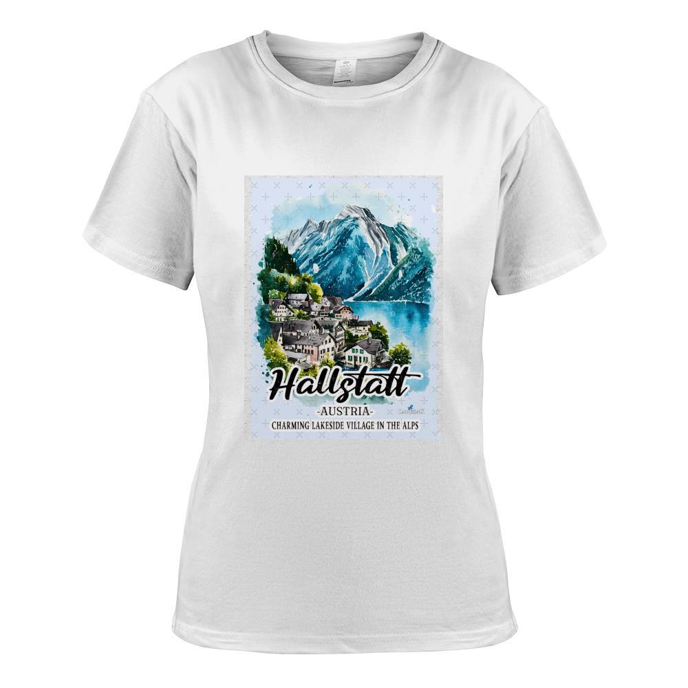 Hallstatt (Austria) - Charming lakeside village in the Alps V2 Tri-blend T-Shirt