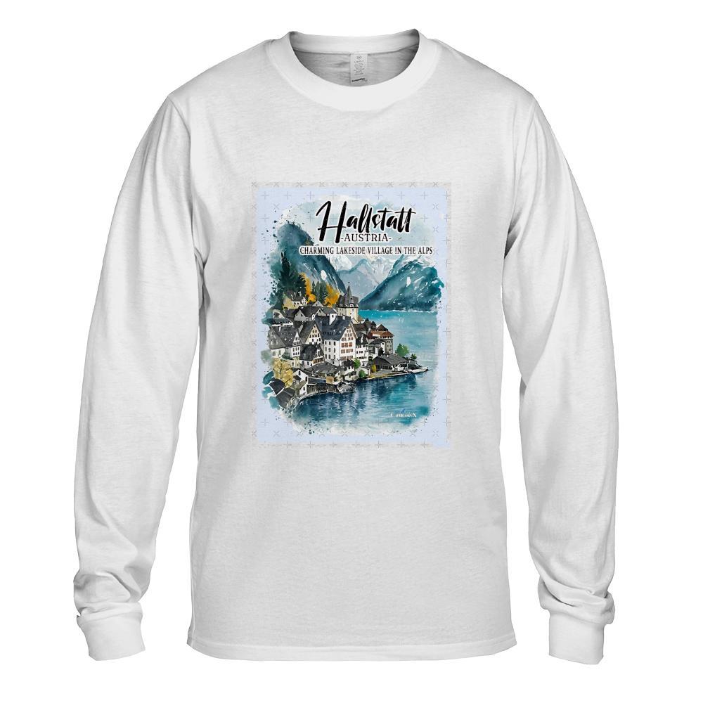 Hallstatt (Austria) - Charming lakeside village in the Alps V3 Tri-blend T-Shirt