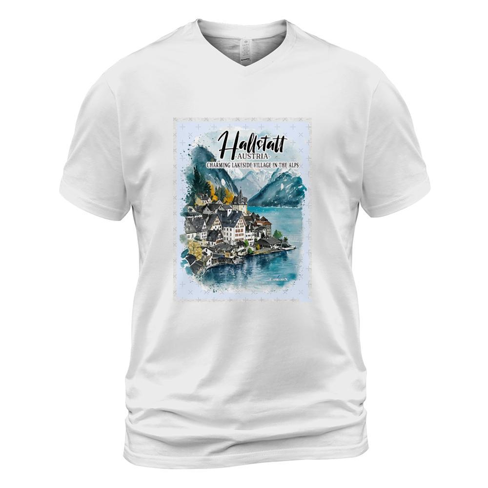 Hallstatt (Austria) - Charming lakeside village in the Alps V3 Tri-blend T-Shirt