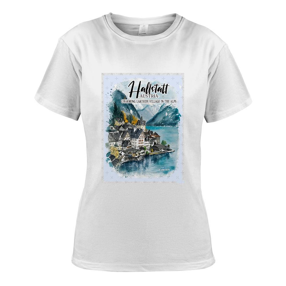 Hallstatt (Austria) - Charming lakeside village in the Alps V3 Tri-blend T-Shirt