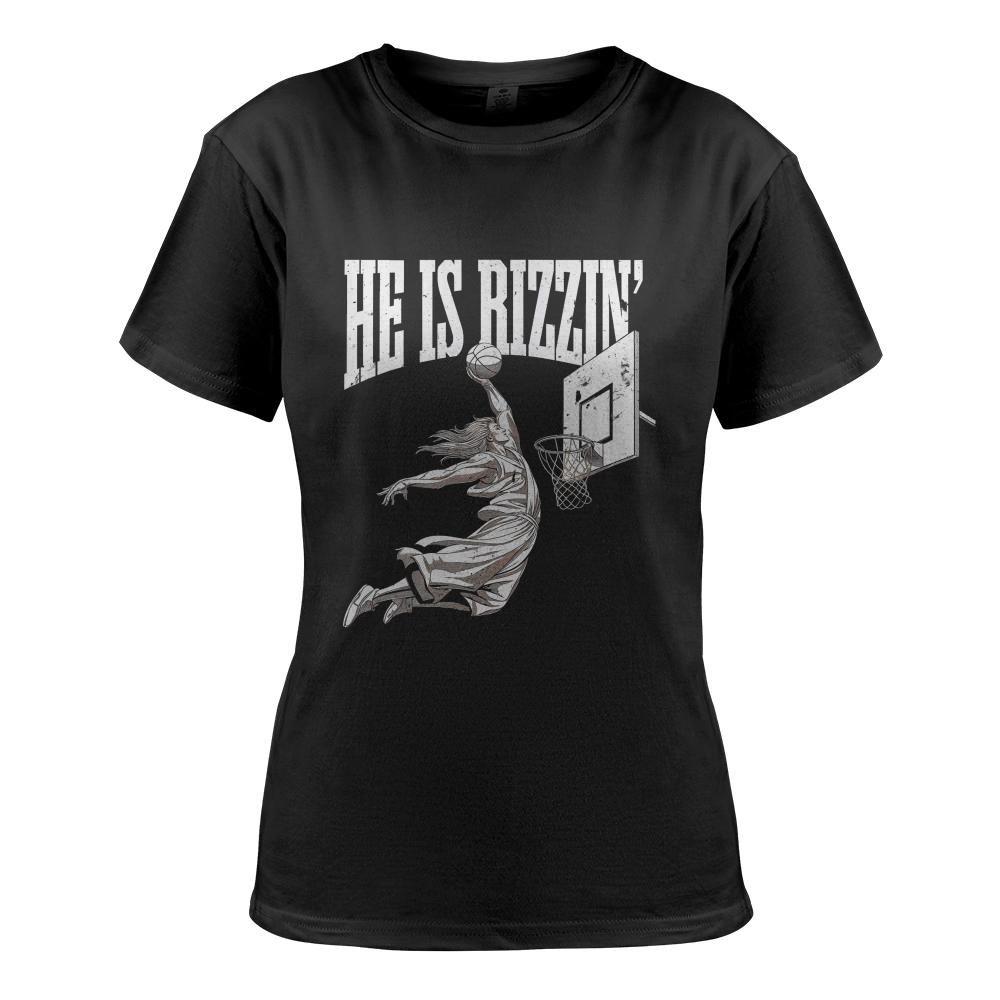 He Is Rizzin Basketball Jesus Dunk Memes Humor T-Shirt