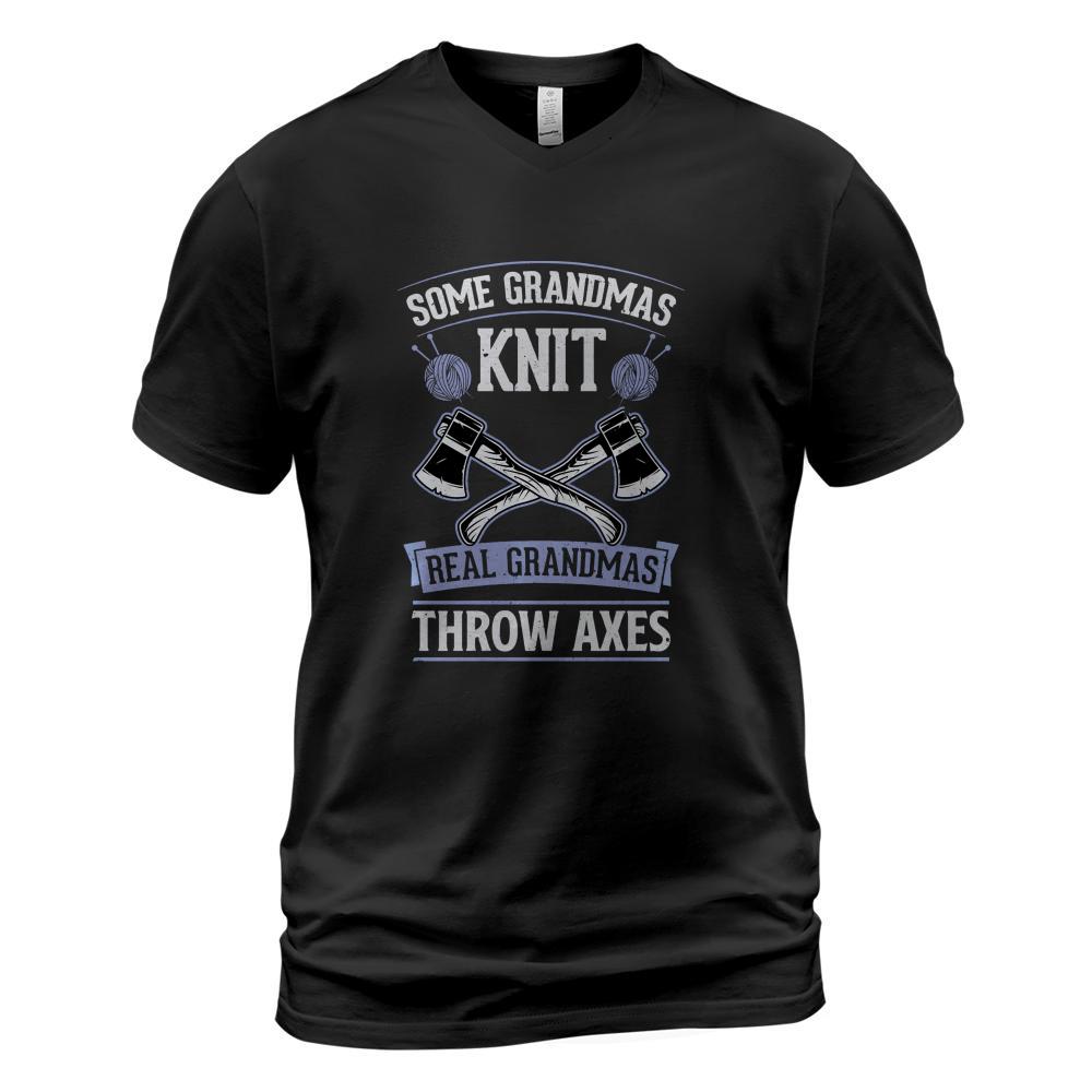 Some Grandmas Knit Real Grandmas Throw Axes Long Sleeve T-Shirt