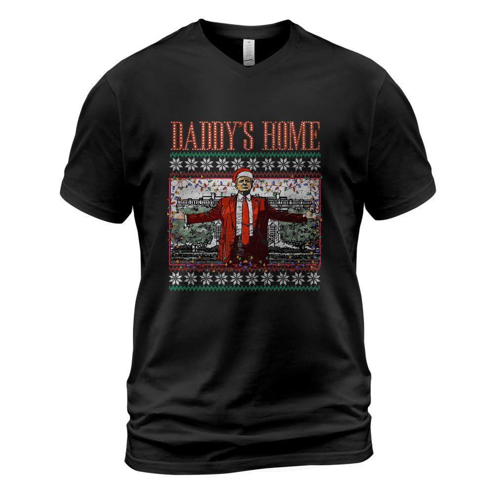 Funny Daddy's Home Trump Ugly Christmas Sweater Xmas Pajamas Sweatshirt