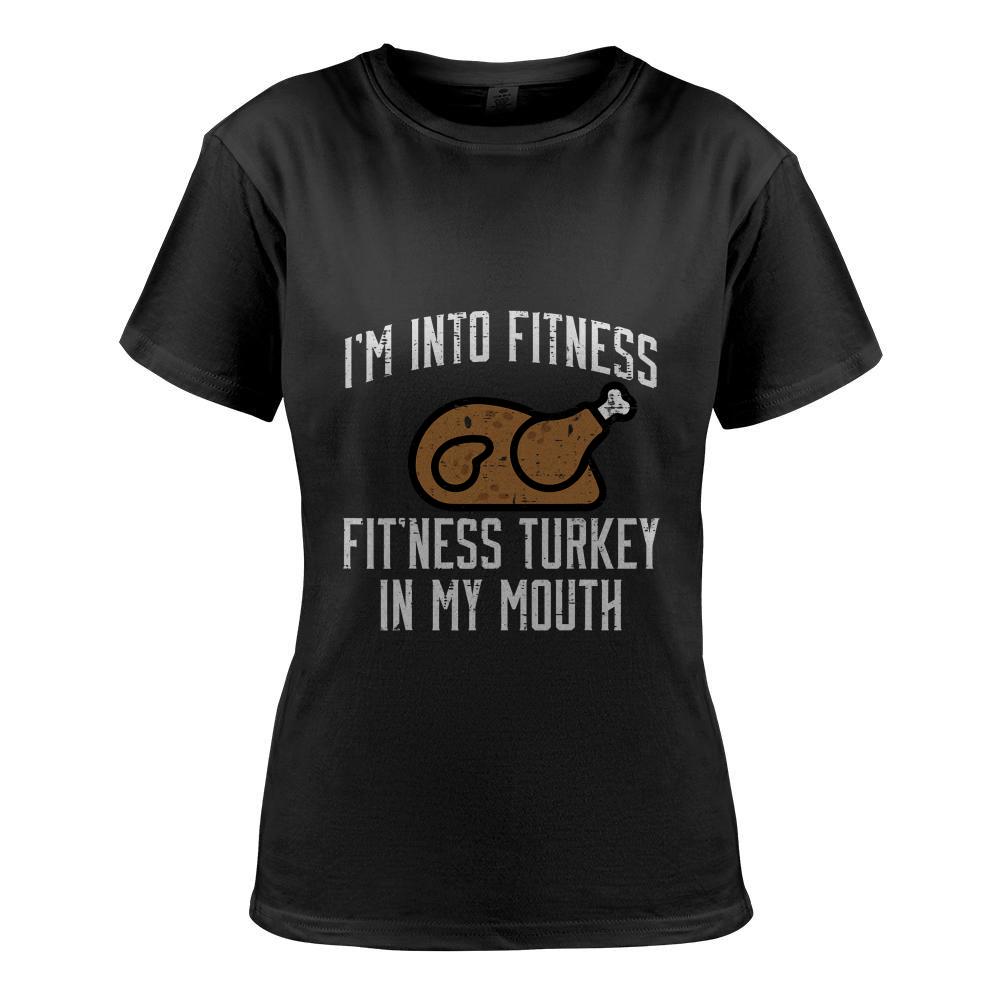 Thanksgiving Fitness Turkey Mouth Funny Workout Women Men T-Shirt