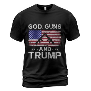 2024 President Donald Trump Tee God Guns And Trump Long Sleeve T-Shirt