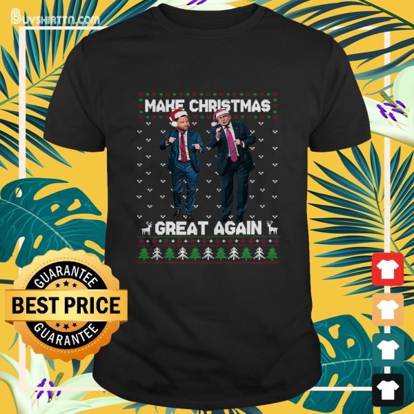 Dancing Trump Santa and DJ Vance Make Christmas Great Again T-Shirt