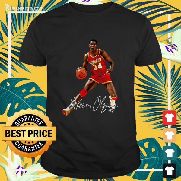 Hakeem Olajuwon Basketball Signature Vintage Retro 80s 90s Rap Style Perfect Gift For Basketball Lov T-shirt